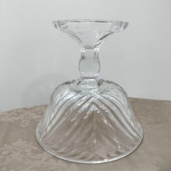 Aderia Crystal Glass Pedestal Compote/Candy Bowl made In Japan 5"1/4 5"1/2 New - Picture 6 of 7